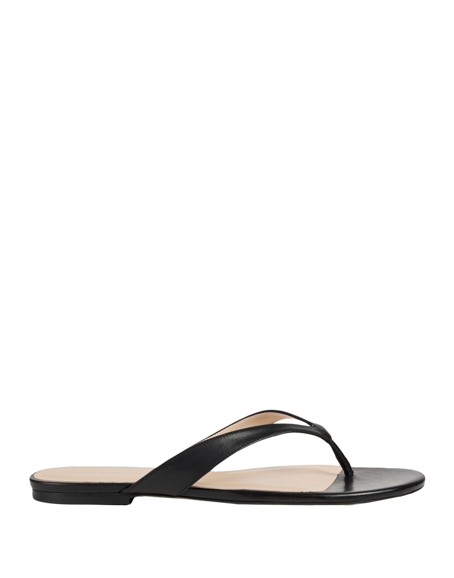 Stuart Weitzman Toe Strap Sandals In Black