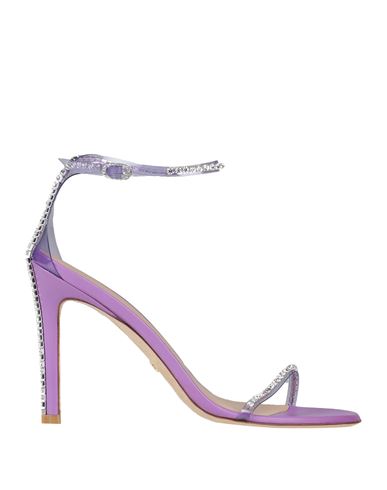 Stuart Weitzman Woman Sandals Lilac Size 9.5 Pvc - Polyvinyl Chloride In Purple