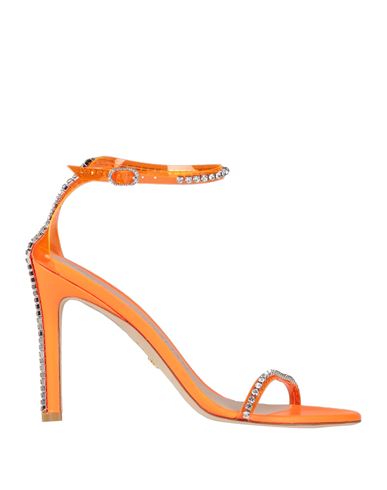 Stuart Weitzman Woman Sandals Orange Size 11.5 Pvc - Polyvinyl Chloride