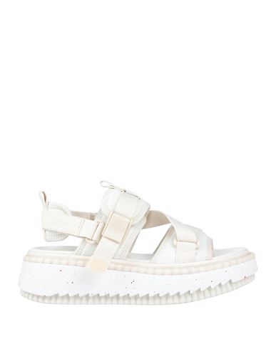 Chloé Woman Sandals Ivory Size 11 Textile Fibers In White