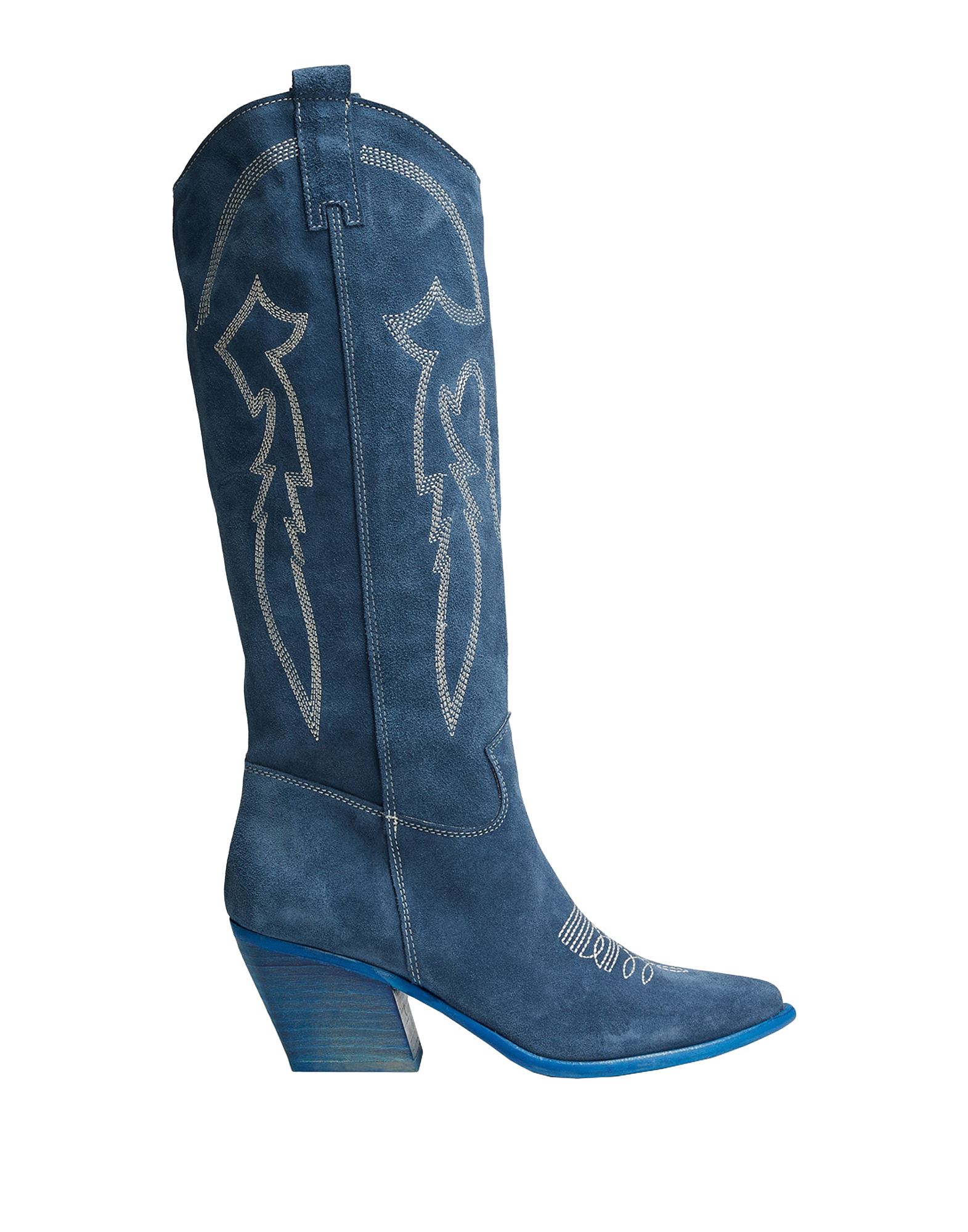 8 By Yoox Knee Boots In Blue