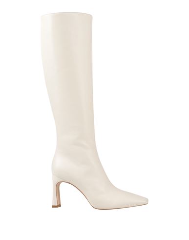 Shop Liu •jo Woman Boot Cream Size 8 Soft Leather In White
