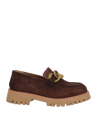 Bruno Premi Woman Loafers Cocoa Size 11 Bovine Leather In Brown