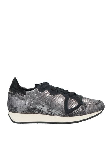 Philippe Model Woman Sneakers Charcoal Size 7 Leather In Grey