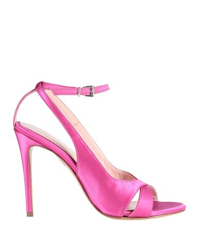 Shop Anna F . Woman Sandals Fuchsia Size 8 Textile Fibers In Pink