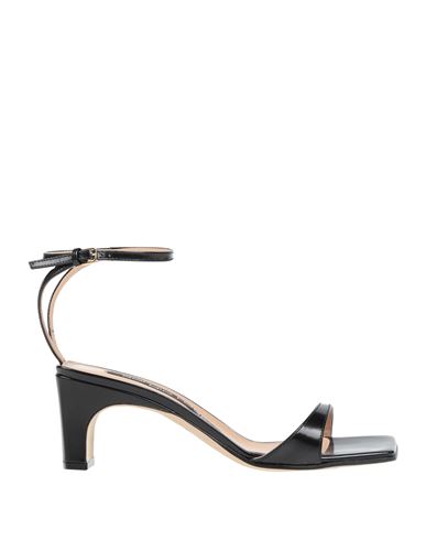Sergio Rossi Woman Sandals Black Size 11 Soft Leather
