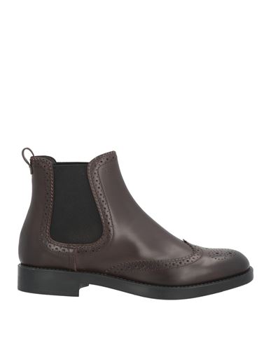 Tod's Woman Ankle Boots Dark Brown Size 7.5 Soft Leather