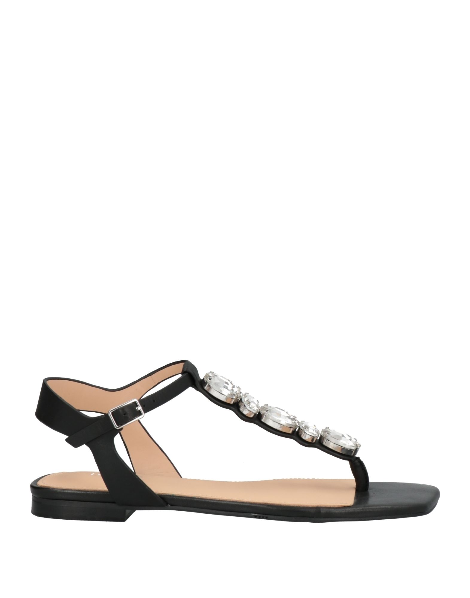 Guess Toe Strap Sandals In Black