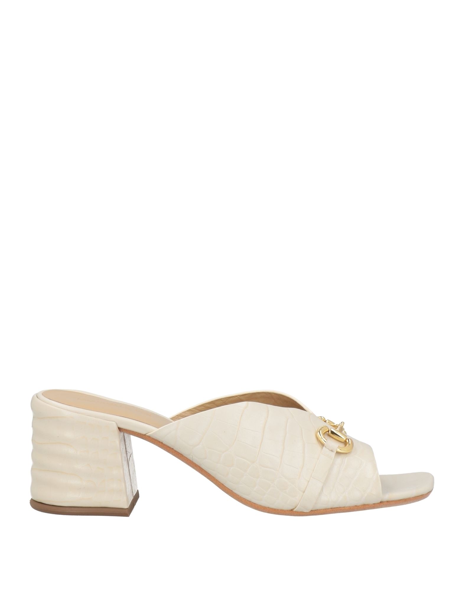 Emanuélle Vee Woman Sandals Ivory Size 7 Soft Leather In White