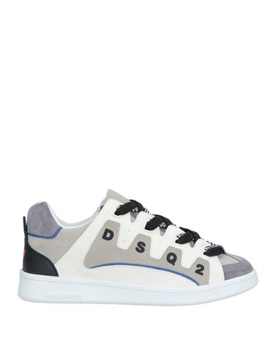 Dsquared2 Man Sneakers Light Grey Size 9 Soft Leather