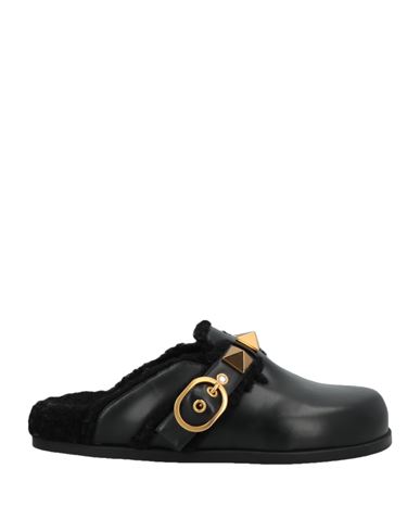 Valentino Garavani Woman Mules & Clogs Black Size 6 Soft Leather In Black