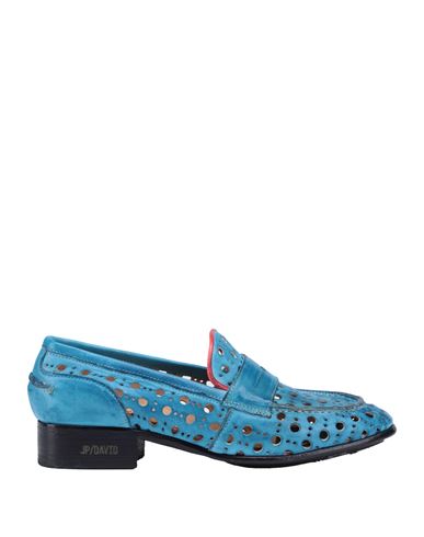 Jp/david Woman Loafers Slate Blue Size 6 Soft Leather
