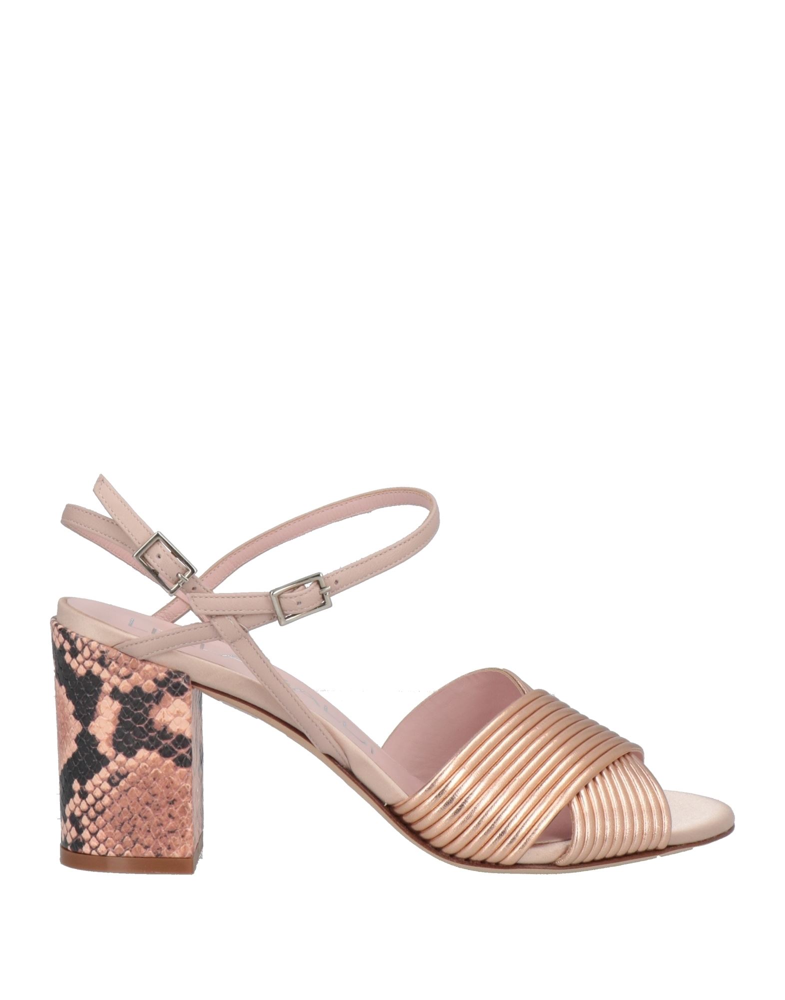Lella Baldi Sandals In Rose Gold