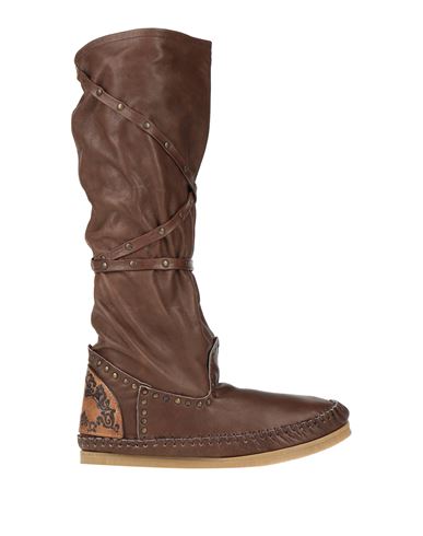Weg Bandiet Onderbreking Ldir Woman Knee Boots Dark Brown Size 11 Soft Leather | ModeSens