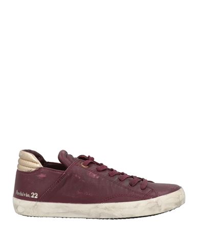 Archivio,22 Woman Sneakers Burgundy Size 7 Soft Leather In Red