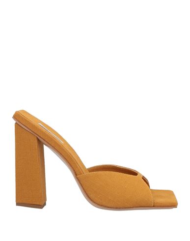 Gia Rhw Gia / Rhw Woman Sandals Ocher Size 8 Textile Fibers In Yellow