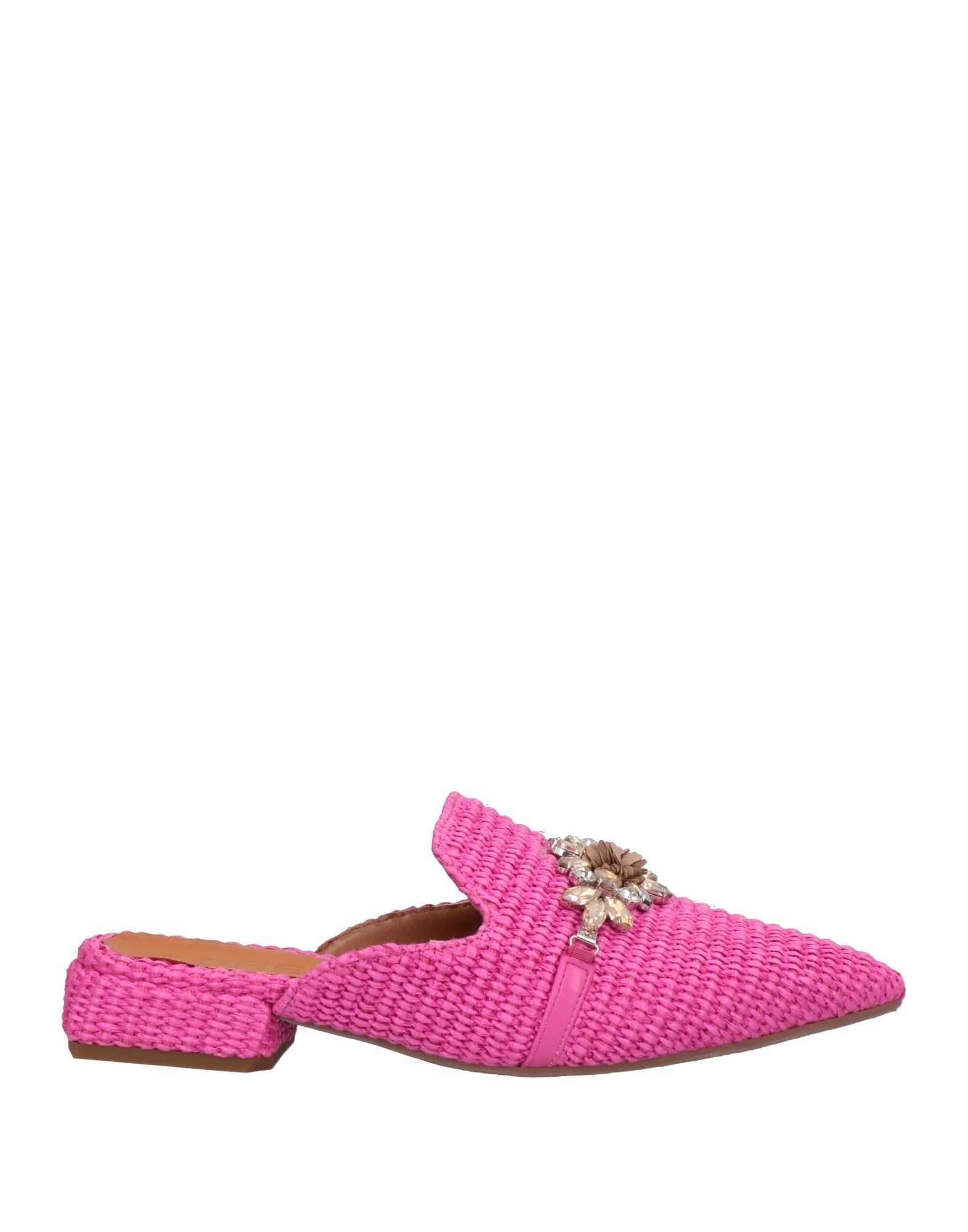 Lorenzo Mari Mules & Clogs In Magenta