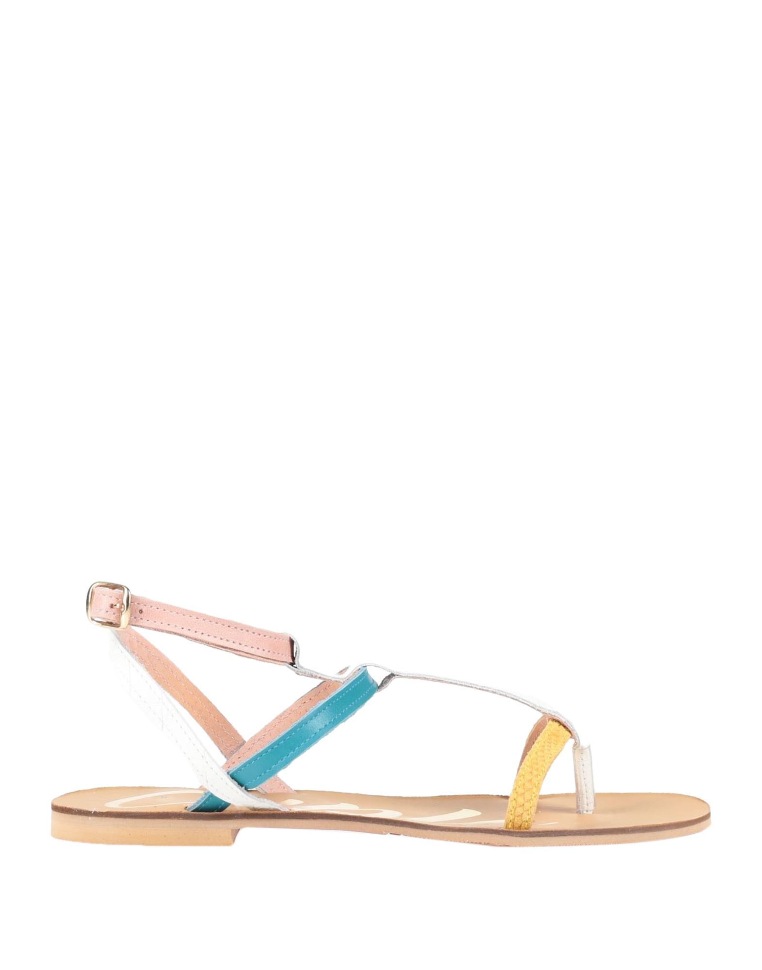 Cuplé Toe Strap Sandals In Yellow