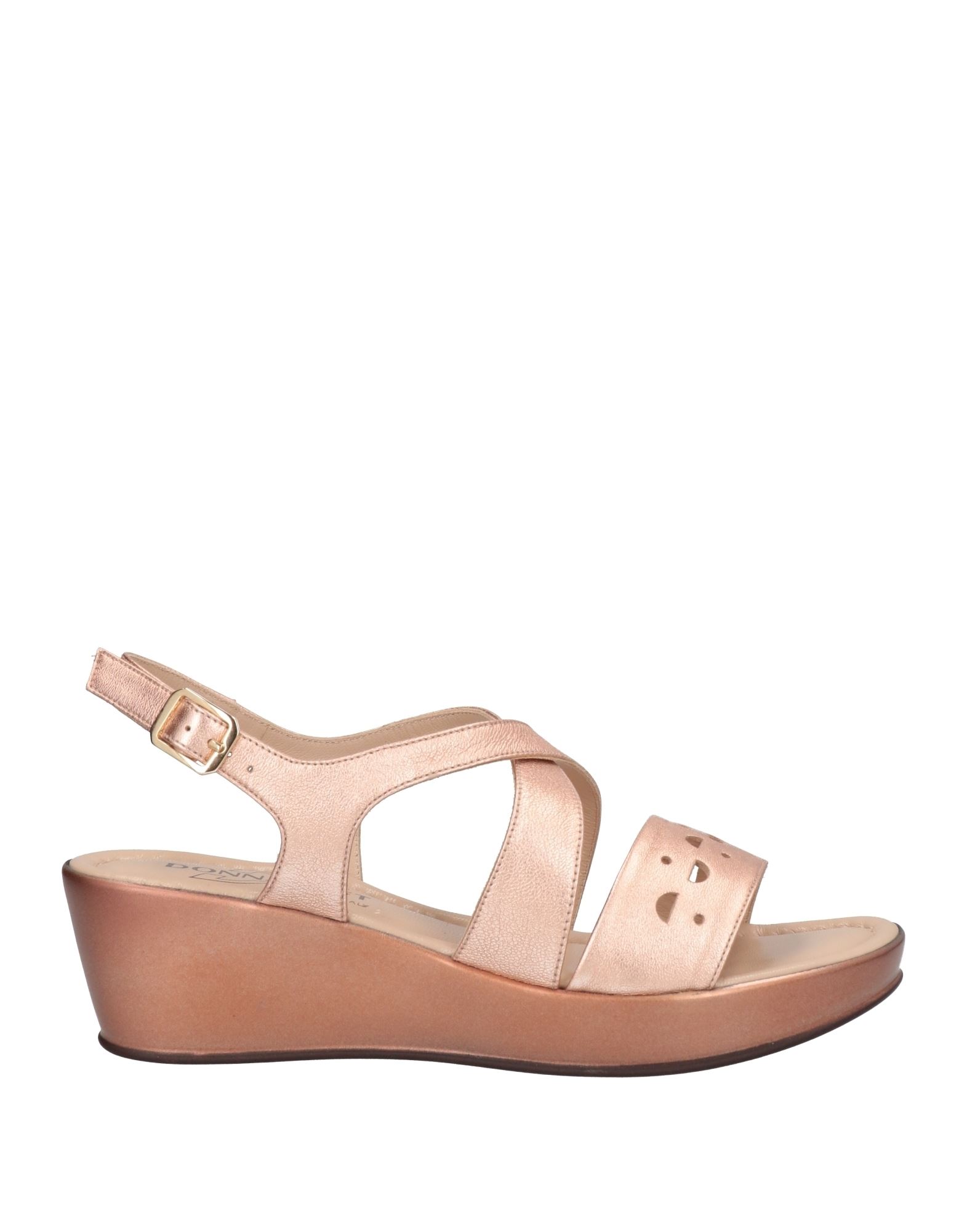 Donna Soft Sandals In Rose Gold