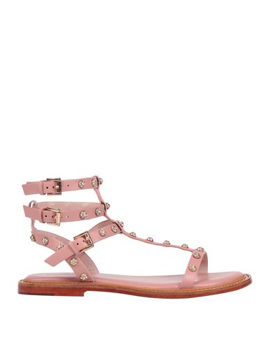 Emanuélle Vee Woman Sandals Pastel Pink Size 10 Soft Leather