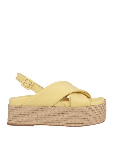 Paloma Barceló Woman Espadrilles Yellow Size 8 Leather