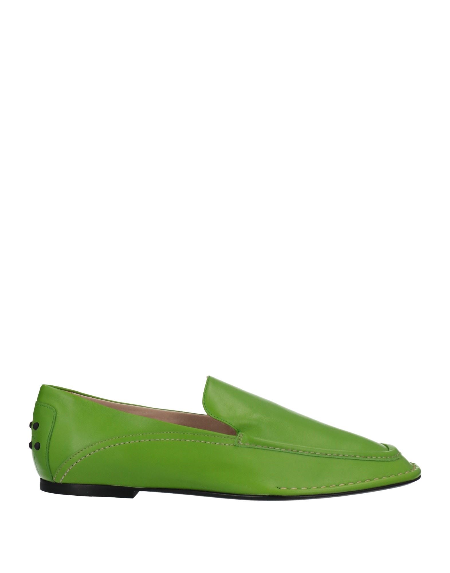 Shop Tod's Woman Loafers Light Green Size 9 Soft Leather