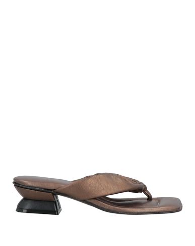 Woman Thong sandal Bronze Size 9 Textile fibers