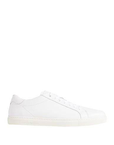 Shop Emporio Armani Man Sneakers White Size 11 Soft Leather