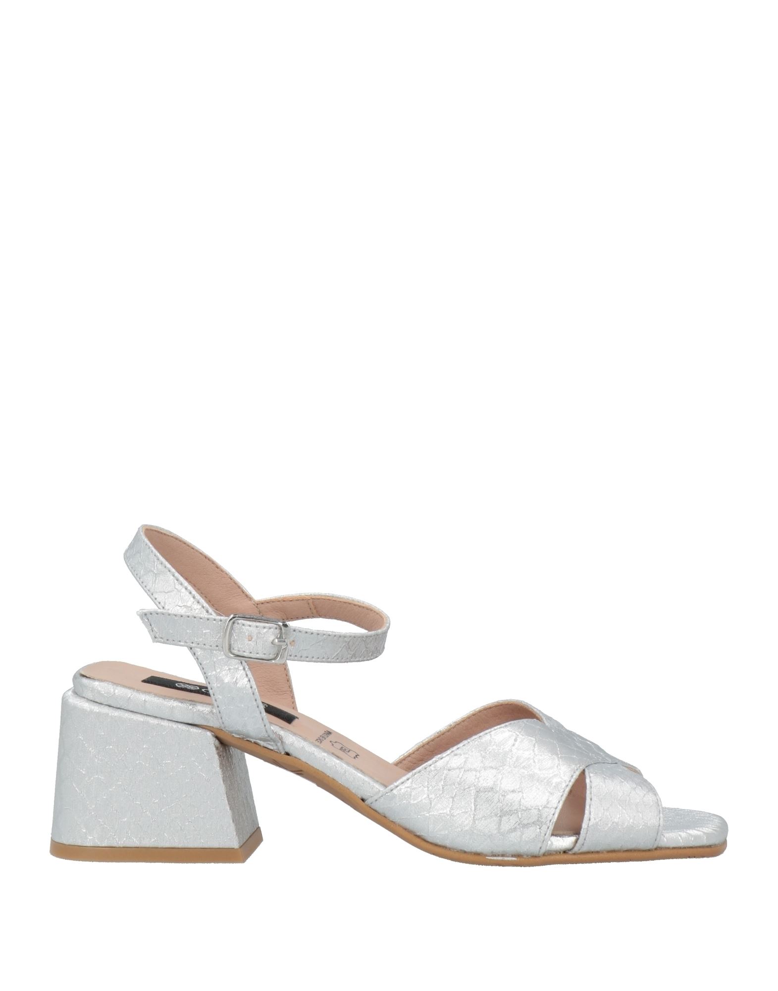 Cuplé Woman Sandals Silver Size 7 Textile Fibers