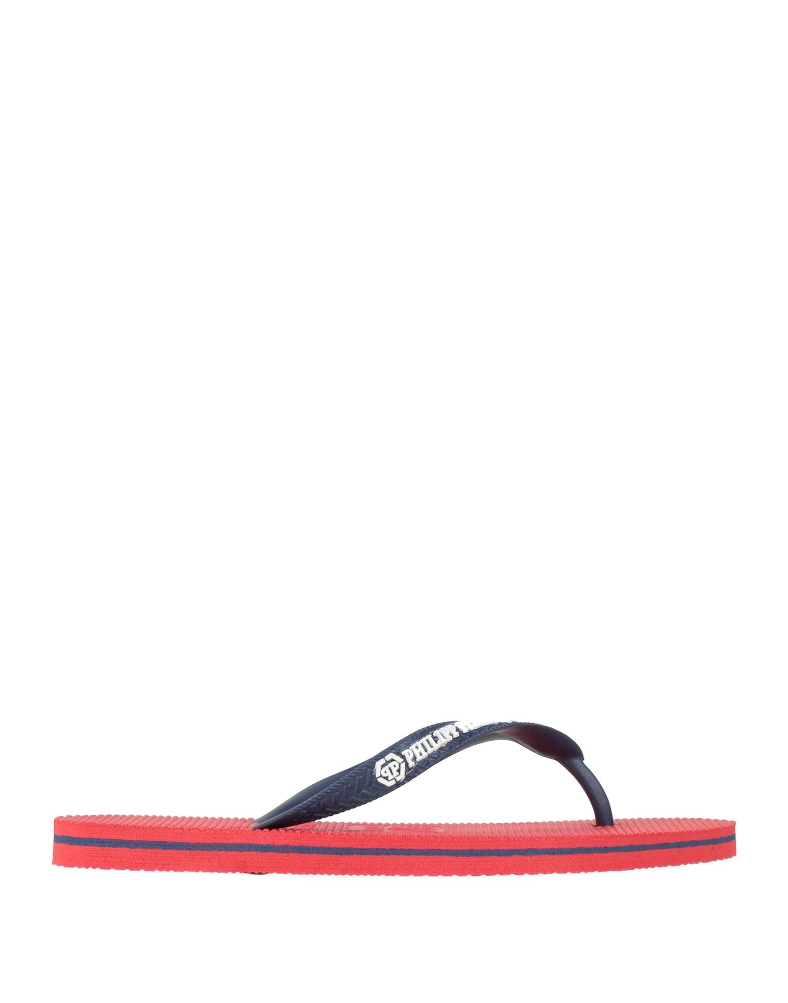 Shop Philipp Plein Woman Thong Sandal Navy Blue Size 6 Rubber