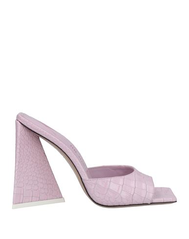 Attico Pink Leather Devon Heeled Sandals In Purple