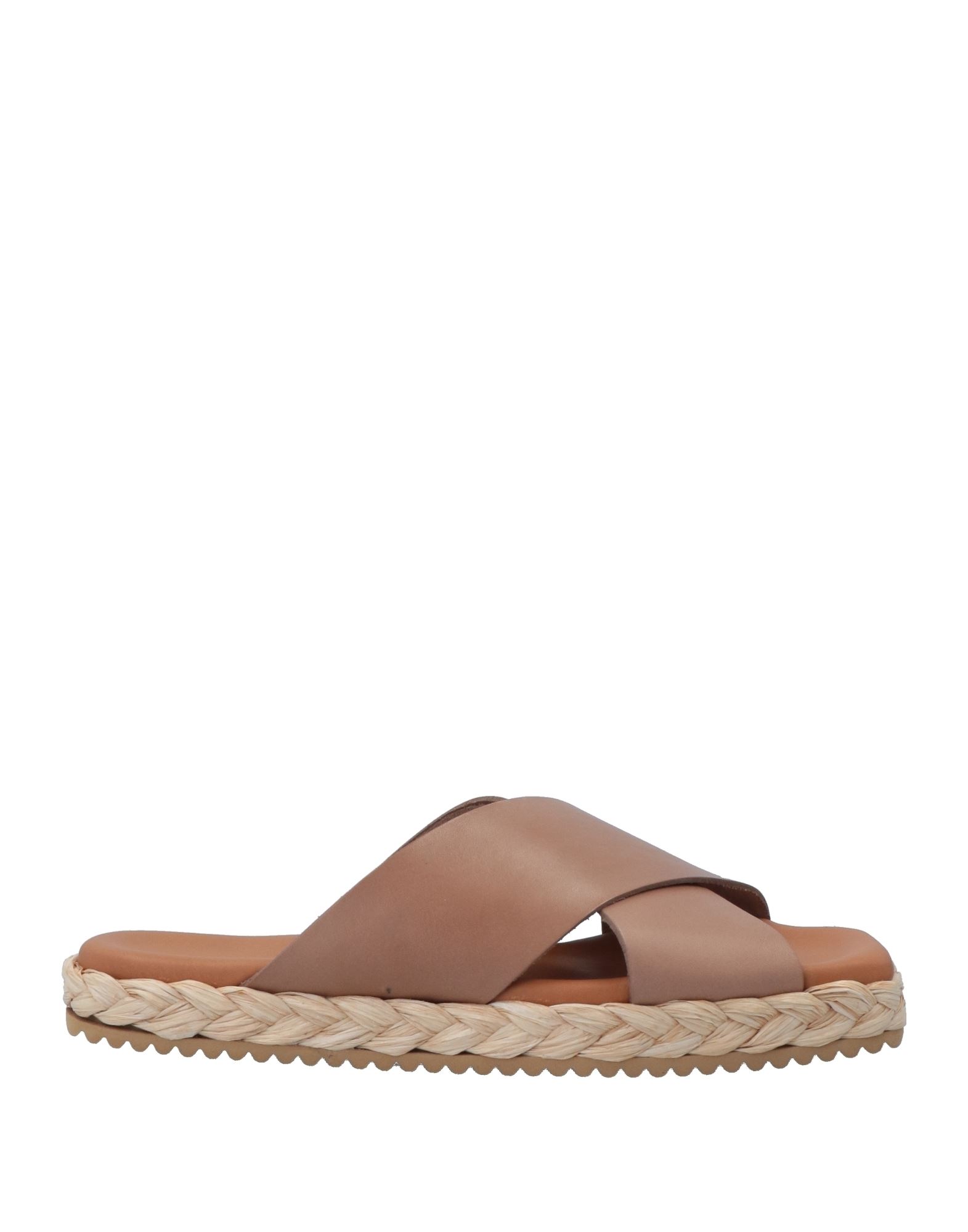 EQÜITARE EQUITARE WOMAN ESPADRILLES LIGHT BROWN SIZE 6 SOFT LEATHER