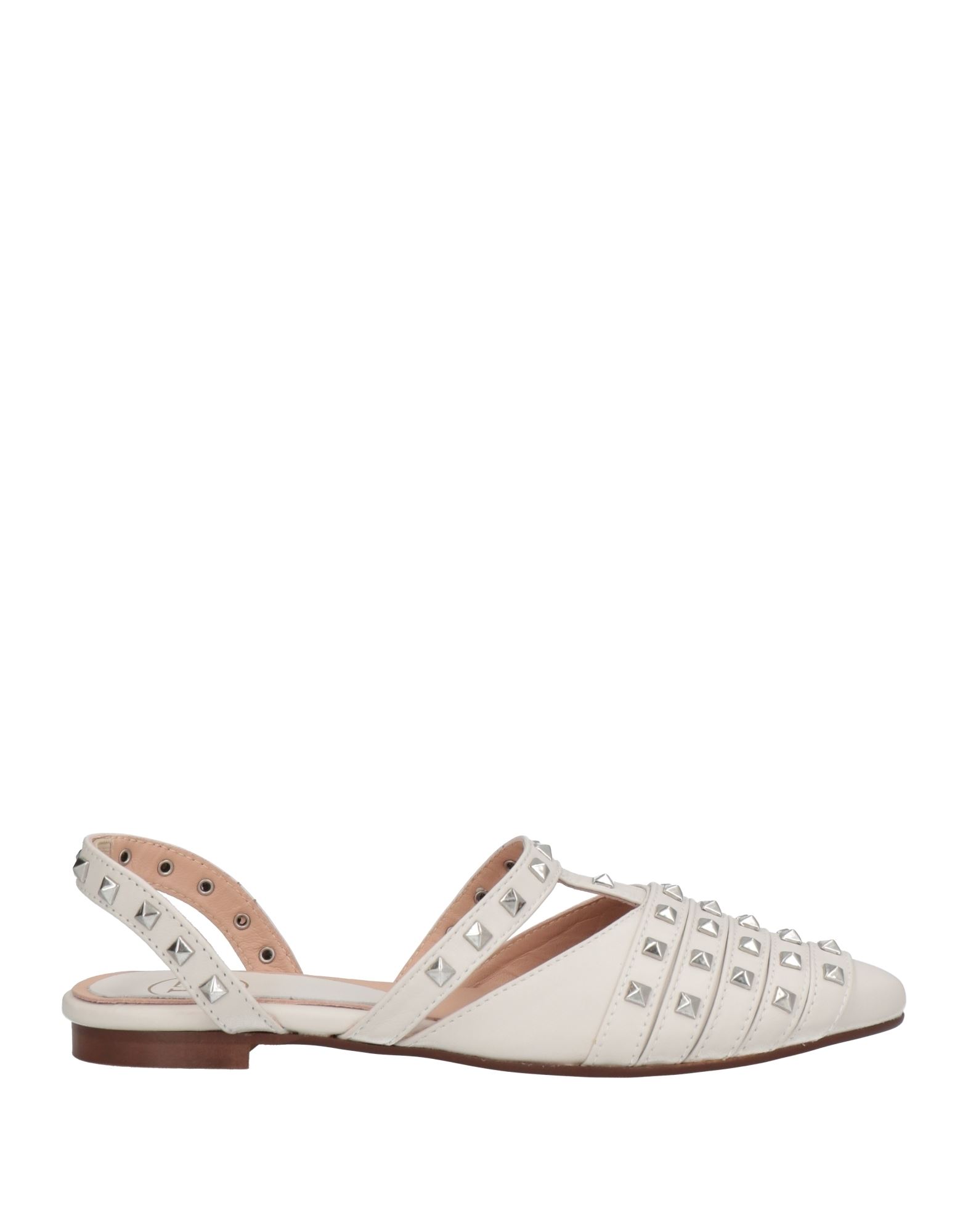 Unlace Ballet Flats In Off White