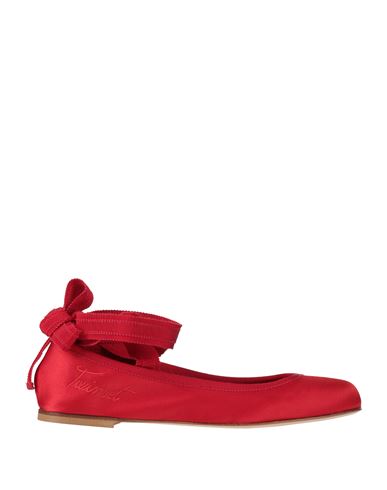 Twinset Woman Ballet Flats Red Size 6 Textile Fibers