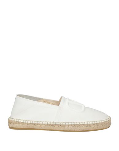 Valentino Garavani Man Espadrilles White Size 9 Textile Fibers In White