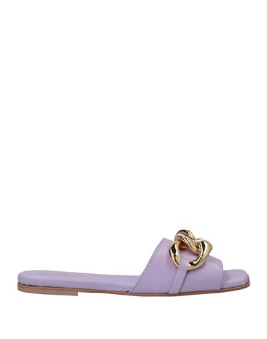 Brawn's Woman Sandals Lilac Size 6 Soft Leather In Purple