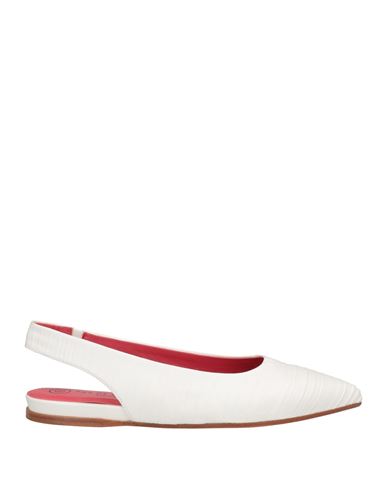 Pas De Rouge Woman Ballet Flats White Size 7 Soft Leather
