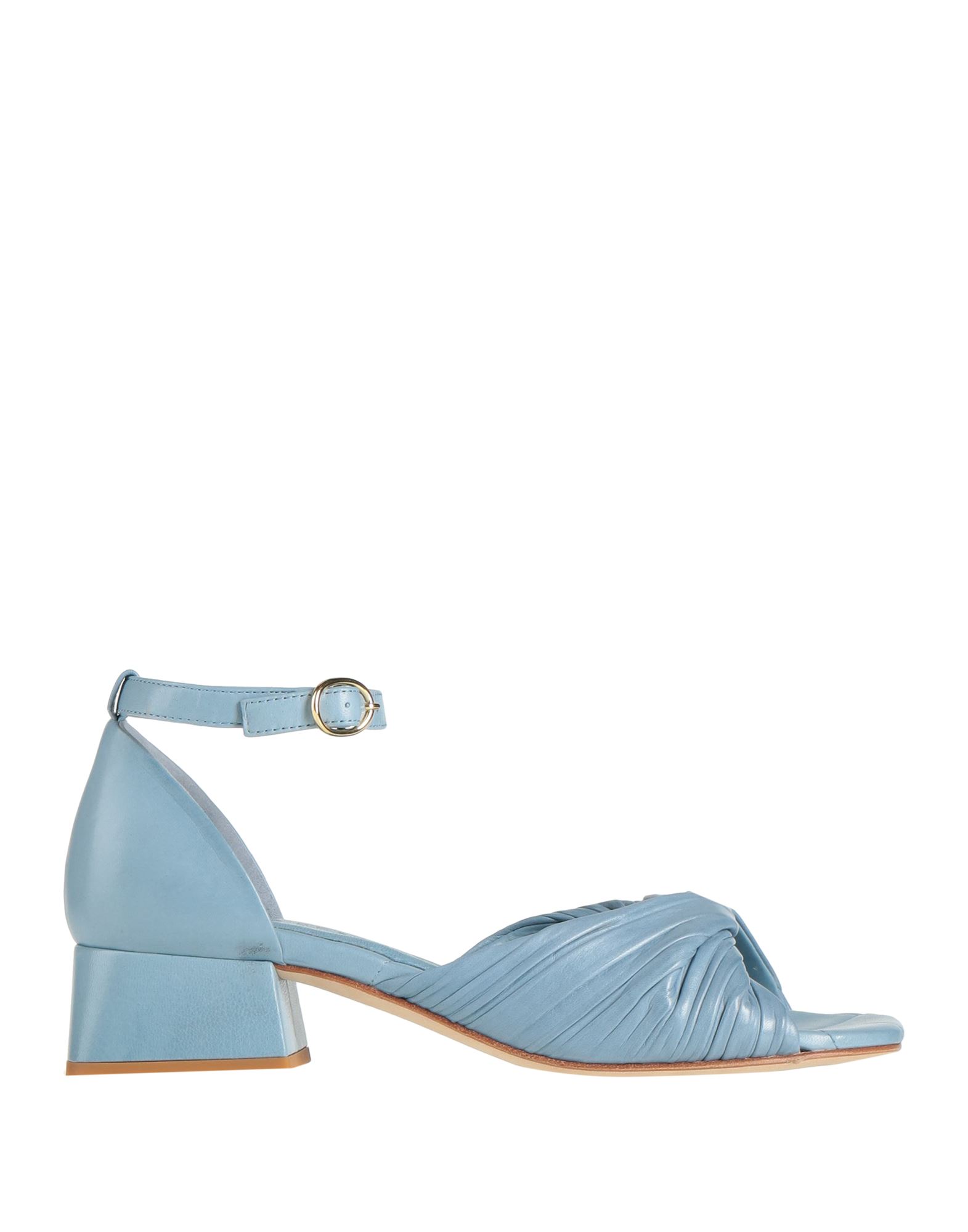 Shop Pas De Rouge Woman Sandals Sky Blue Size 7.5 Soft Leather