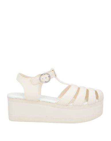 Jeffrey Campbell Woman Sandals Ivory Size 10 Rubber In White
