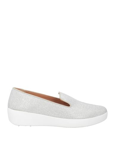 Fitflop Woman Loafers Silver Size 6 Polyester In Silver