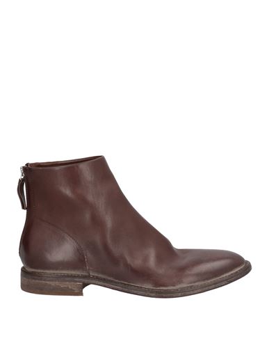Moma Man Ankle Boots Dark Brown Size 9 Calfskin In Brown