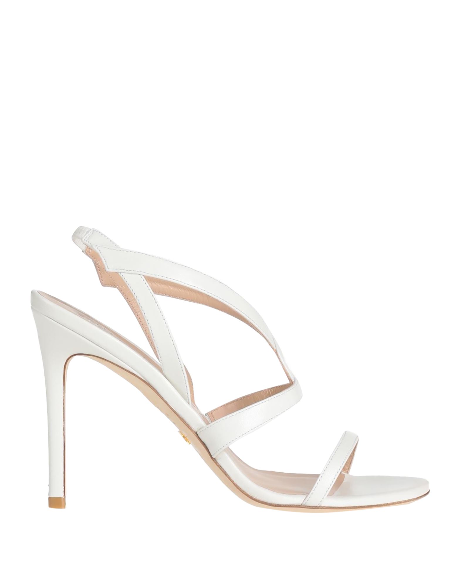 Stuart Weitzman Soiree 100 Leather Heeled Sandals In White