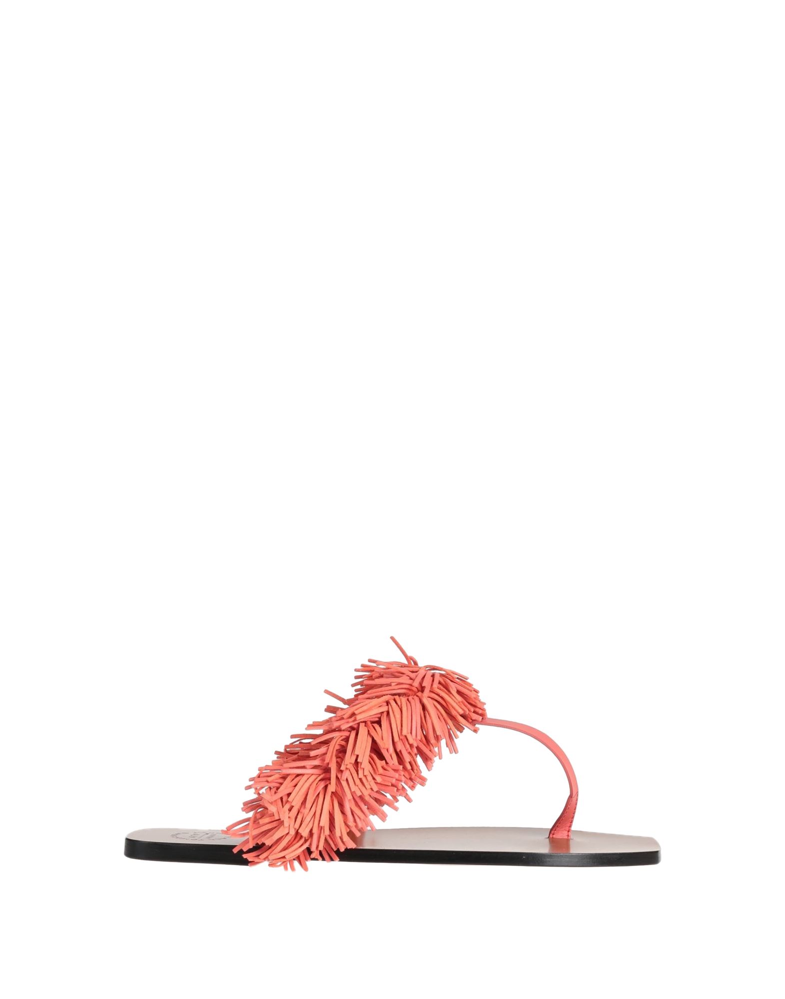 Atp Atelier Toe Strap Sandals In Red