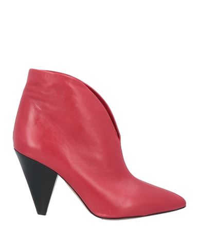 Isabel Marant Woman Ankle Boots Red Size 5 Lambskin In Red
