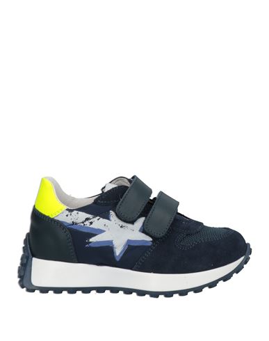 Walkey Babies'  Toddler Boy Sneakers Navy Blue Size 10c Soft Leather, Textile Fibers