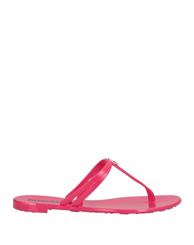 Shop Patrizia Pepe Woman Thong Sandal Fuchsia Size 9 Pvc - Polyvinyl Chloride In Pink