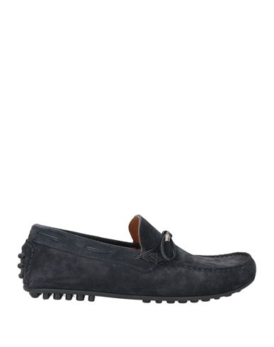 Gazzarrini Man Loafers Navy Blue Size 12 Soft Leather