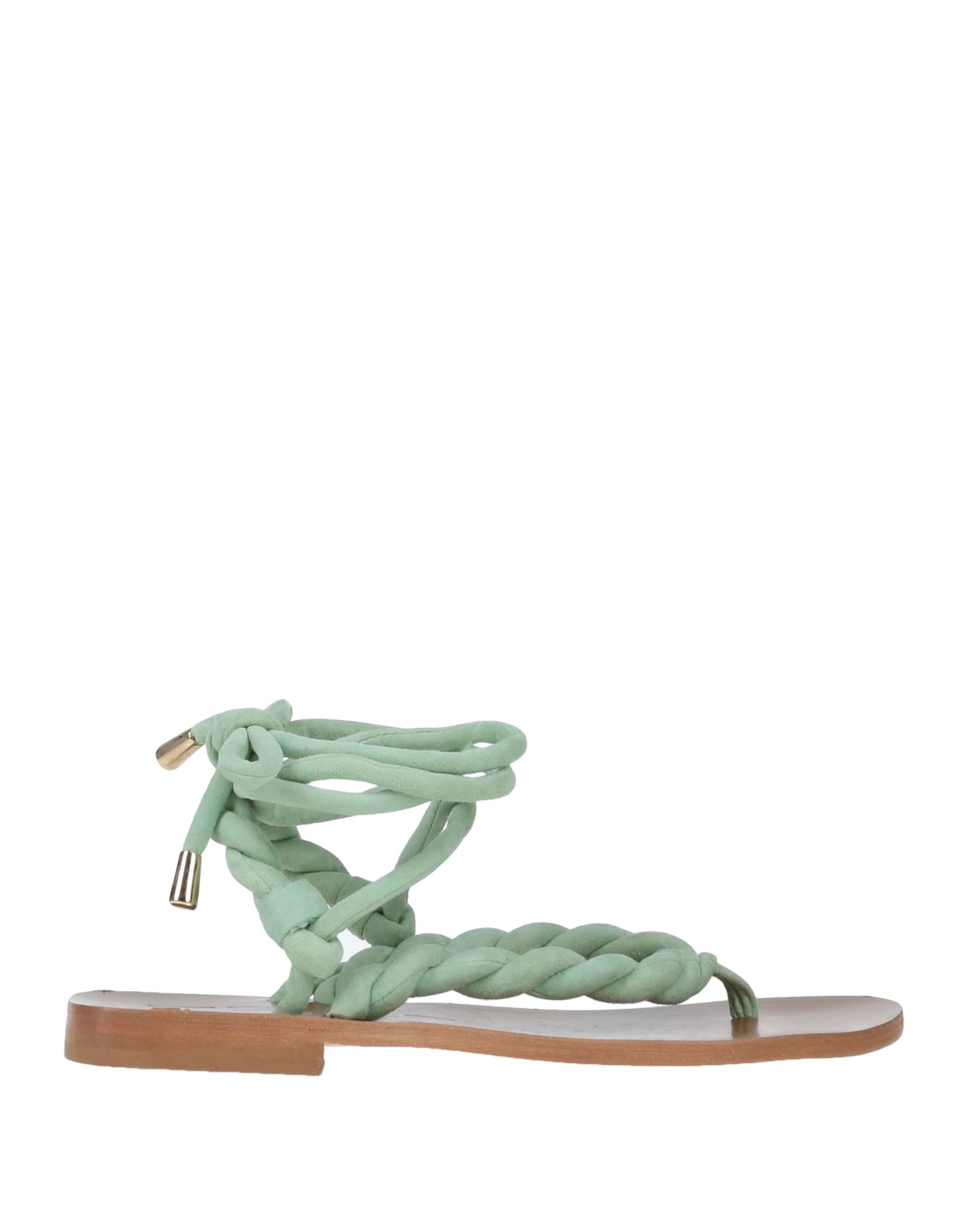 Ncub Toe Strap Sandals In Green