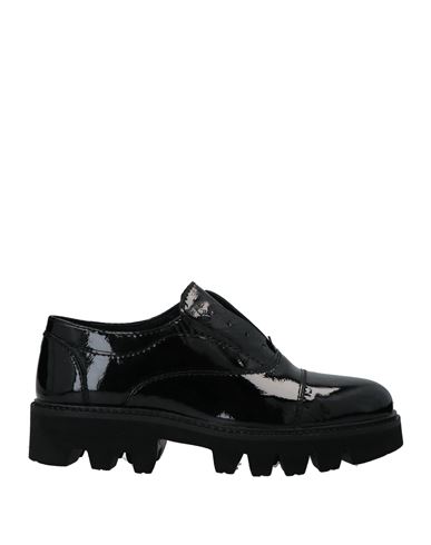 Cafènoir Woman Lace-up Shoes Black Size 9 Soft Leather In Black