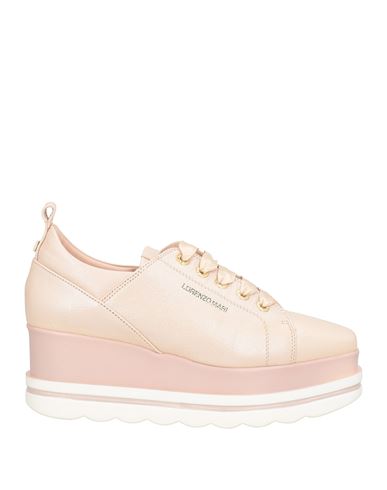 Lorenzo Mari Woman Sneakers Blush Size 11 Soft Leather In Multi